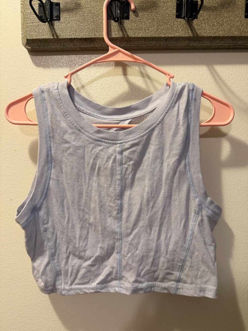 Light Blue Cropped Tank Top - Women's Sleeveless Crop